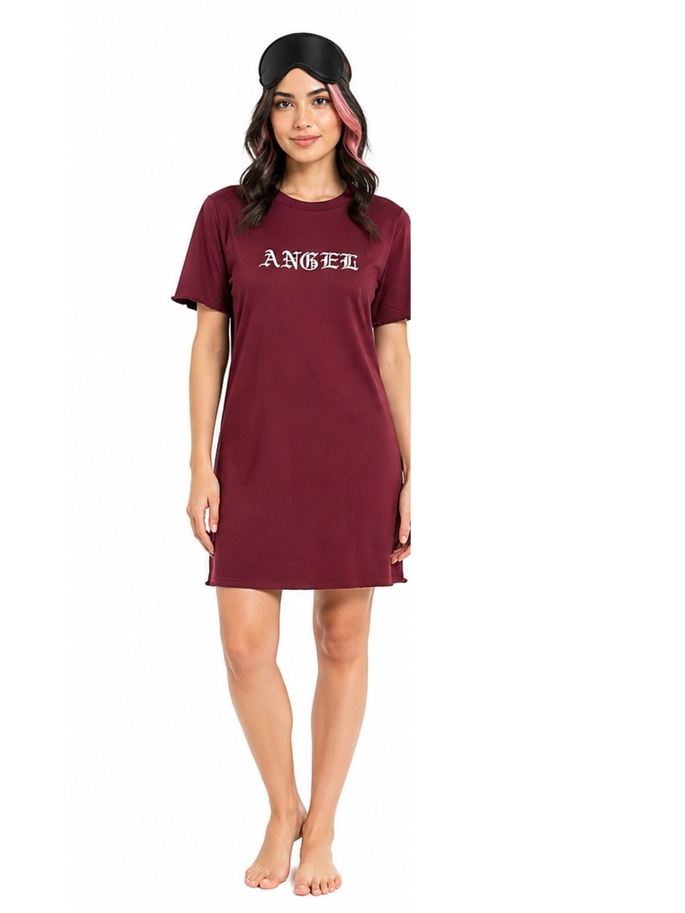 SHEIN Ribbed Bodycon Dress Burgundy 0XL Embroidered Stretch Women NWOT